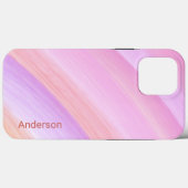 Moderne Eligante Retro Lijn Monogram Case-Mate iPhone Case (Achterkant (horizontaal))