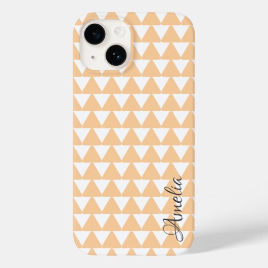 Moderne Eligante Retro Lijn Monogram Case-Mate iPhone Case (Achterkant)