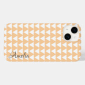 Moderne Eligante Retro Lijn Monogram Case-Mate iPhone Case (Achterkant (horizontaal))