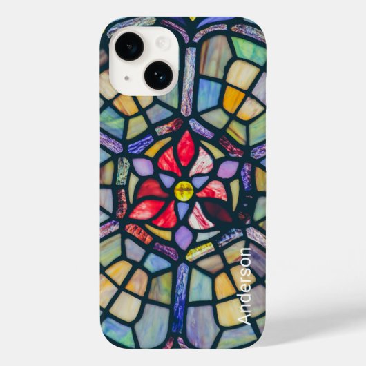 Moderne Eligante Retro Lijn Monogram Case-Mate iPhone Case (Achterkant)