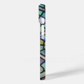 Moderne Eligante Retro Lijn Monogram Case-Mate iPhone Case (Achterkant / Links)