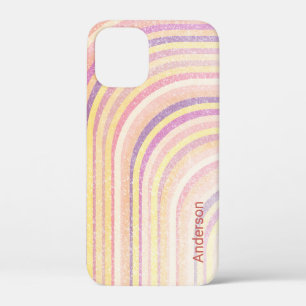 Moderne Eligante Retro Lijn Monogram Case-Mate iPhone Case