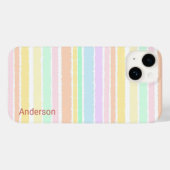 Moderne Eligante Retro Lijn Monogram Case-Mate iPhone Case (Achterkant (horizontaal))