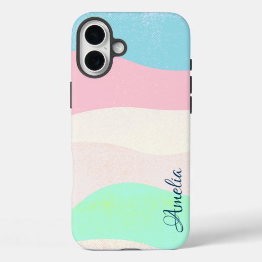 Moderne Eligante Retro Lijn Monogram Case-Mate iPhone Case (Achterkant)