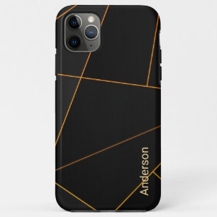 Moderne Eligante Retro Lijn Monogram Case-Mate iPhone Case