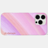 Moderne Eligante Retro Lijn Monogram Case-Mate iPhone Case (Achterkant (horizontaal))