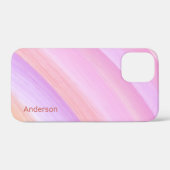Moderne Eligante Retro Lijn Monogram Case-Mate iPhone Case (Achterkant (horizontaal))