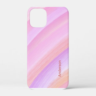 Moderne Eligante Retro Lijn Monogram Case-Mate iPhone Case