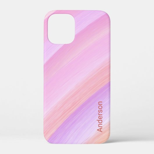 Moderne Eligante Retro Lijn Monogram Case-Mate iPhone Case (Achterkant)