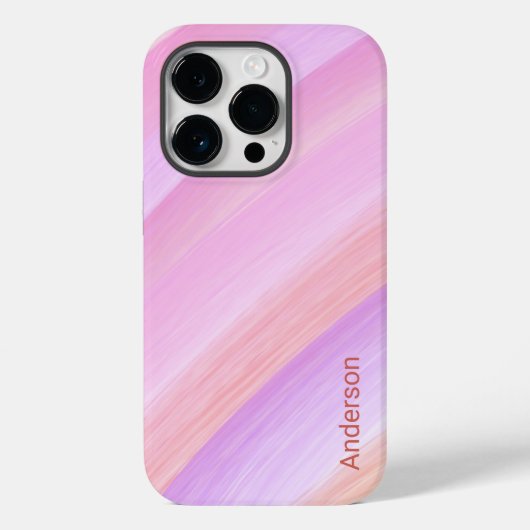 Moderne Eligante Retro Lijn Monogram Case-Mate iPhone Case (Achterkant)