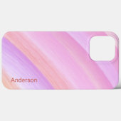 Moderne Eligante Retro Lijn Monogram Case-Mate iPhone Case (Achterkant (horizontaal))