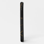 Moderne Eligante Retro Lijn Monogram Case-Mate iPhone Case (Achterkant/links)