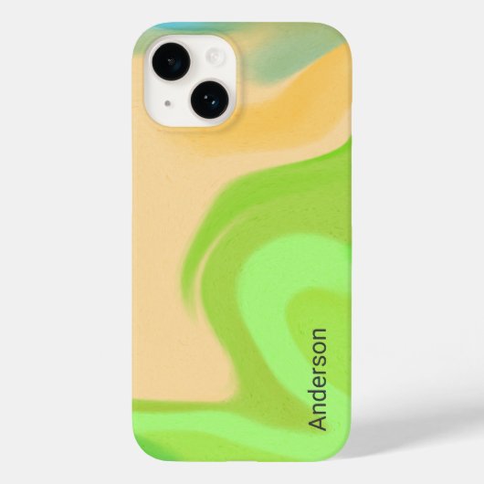 Moderne Eligante Retro Lijn Monogram Case-Mate iPhone Case (Achterkant)
