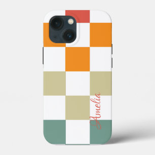 Moderne Eligante Retro Lijn Monogram Case-Mate iPhone Case
