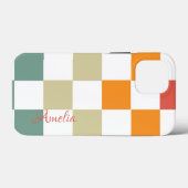 Moderne Eligante Retro Lijn Monogram Case-Mate iPhone Case (Achterkant (horizontaal))
