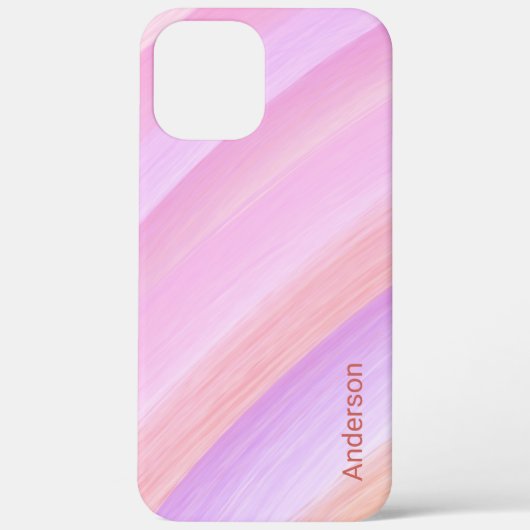 Moderne Eligante Retro Lijn Monogram Case-Mate iPhone Case (Achterkant)