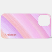 Moderne Eligante Retro Lijn Monogram Case-Mate iPhone Case (Achterkant (horizontaal))