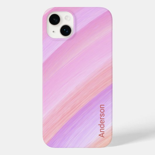 Moderne Eligante Retro Lijn Monogram Case-Mate iPhone Case (Achterkant)