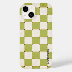 Moderne Eligante Retro Lijn Monogram Case-Mate iPhone 14 Hoesje