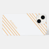 Moderne Eligante Retro Lijn Monogram Case-Mate iPhone Case (Achterkant (horizontaal))