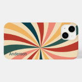 Moderne Eligante Retro Lijn Monogram Case-Mate iPhone Case (Achterkant (horizontaal))