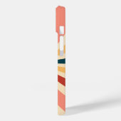 Moderne Eligante Retro Lijn Monogram Case-Mate iPhone Case (Achterkant / Links)