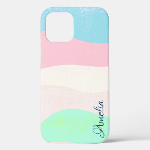 Moderne Eligante Retro Lijn Monogram Case-Mate iPhone Case