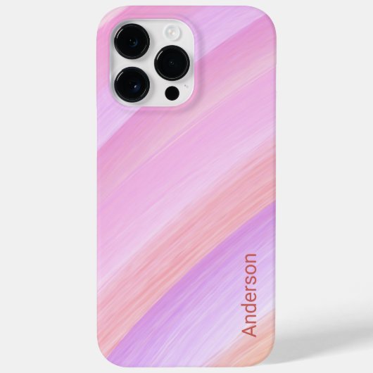 Moderne Eligante Retro Lijn Monogram Case-Mate iPhone Case (Achterkant)