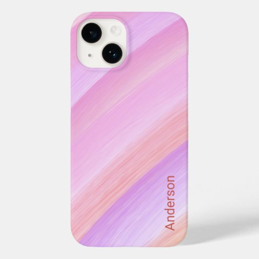 Moderne Eligante Retro Lijn Monogram Case-Mate iPhone Case (Achterkant)