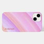 Moderne Eligante Retro Lijn Monogram Case-Mate iPhone Case (Achterkant (horizontaal))