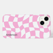 Moderne Eligante Retro Lijn Monogram Case-Mate iPhone Case (Achterkant (horizontaal))