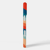 Moderne Eligante Retro Lijn Monogram Case-Mate iPhone Case (Achterkant / Rechts)