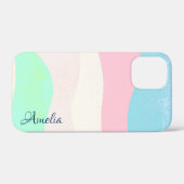 Moderne Eligante Retro Lijn Monogram Case-Mate iPhone Case (Achterkant (horizontaal))
