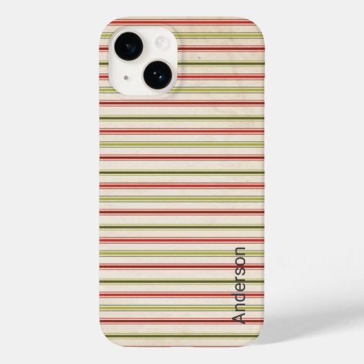 Moderne Eligante Retro Lijn Monogram Case-Mate iPhone Case (Achterkant)