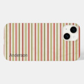 Moderne Eligante Retro Lijn Monogram Case-Mate iPhone Case (Achterkant (horizontaal))