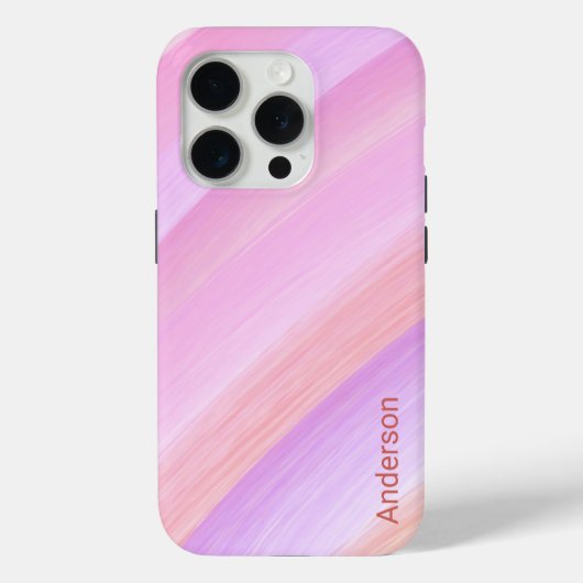 Moderne Eligante Retro Lijn Monogram Case-Mate iPhone Case (Achterkant)