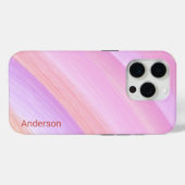 Moderne Eligante Retro Lijn Monogram Case-Mate iPhone Case (Achterkant (horizontaal))