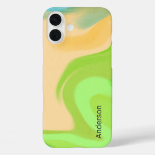 Moderne Eligante Retro Lijn Monogram iPhone 16 Plus Hoesje