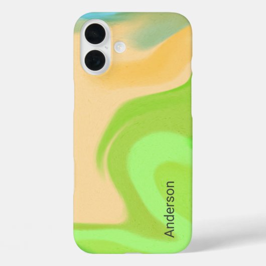 Moderne Eligante Retro Lijn Monogram Case-Mate iPhone Case (Achterkant)