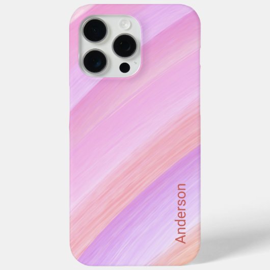 Moderne Eligante Retro Lijn Monogram Case-Mate iPhone Case (Achterkant)