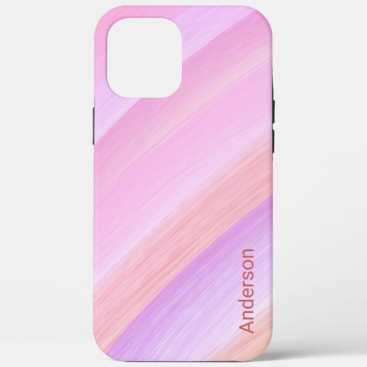 Moderne Eligante Retro Lijn Monogram Case-Mate iPhone Case (Achterkant)