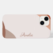 Moderne Eligante Retro Lijn Monogram Case-Mate iPhone Case (Achterkant (horizontaal))