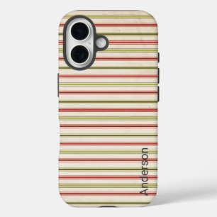 Moderne Eligante Retro Lijn Monogram iPhone 16 Hoesje