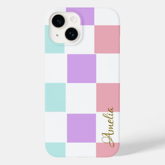 Moderne Eligante Retro Lijn Monogram Case-Mate iPhone Case (Achterkant)