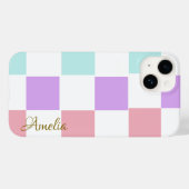 Moderne Eligante Retro Lijn Monogram Case-Mate iPhone Case (Achterkant (horizontaal))