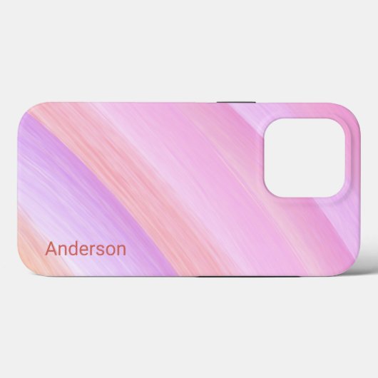 Moderne Eligante Retro Lijn Monogram Case-Mate iPhone Case (Achterkant (horizontaal))