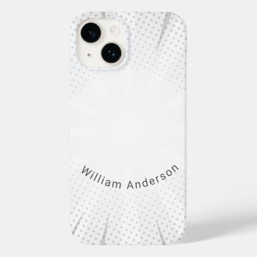 Moderne Eligante Retro Lijn Monogram Case-Mate iPhone Case (Achterkant)