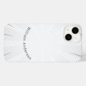 Moderne Eligante Retro Lijn Monogram Case-Mate iPhone Case (Achterkant (horizontaal))