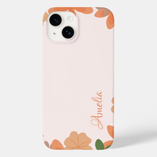 Moderne Eligante Retro Lijn Monogram Case-Mate iPhone Case (Achterkant)