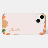 Moderne Eligante Retro Lijn Monogram Case-Mate iPhone Case (Achterkant (horizontaal))
